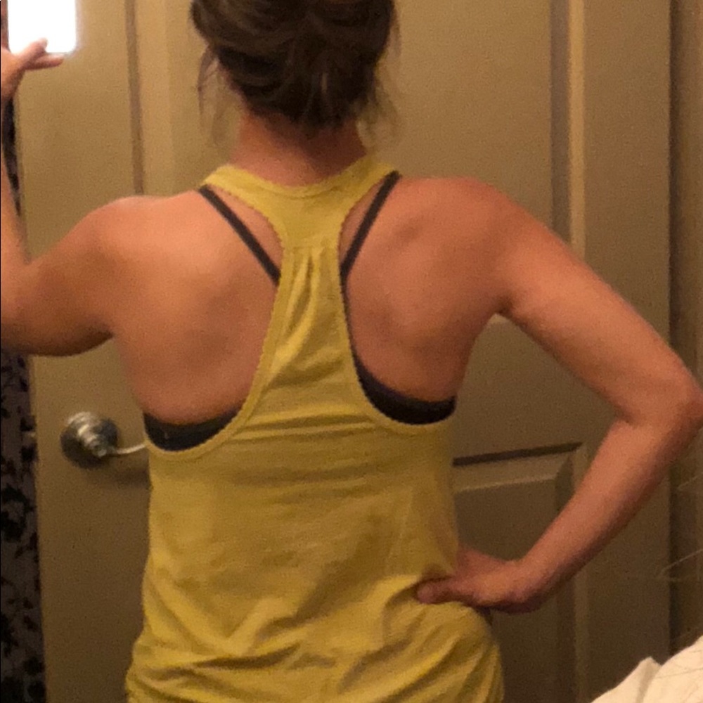 Lululemon yellow racer back workout top - Picture 5 of 8
